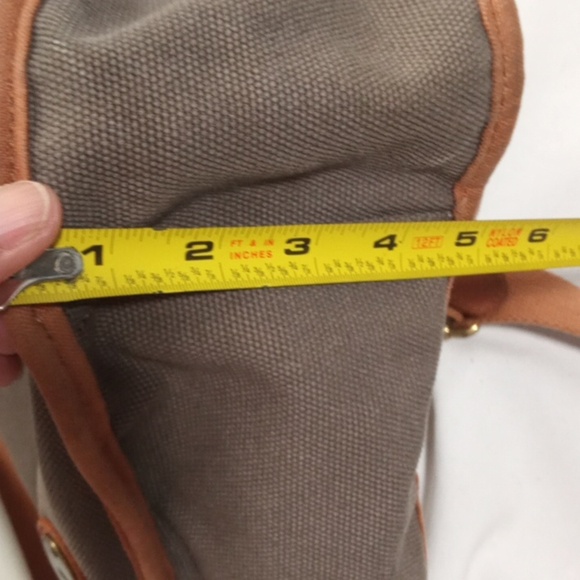Fossil Canvas Leather Flap Closure Pocket Adjustable Strap Messenger Bag - Picture 12 of 12